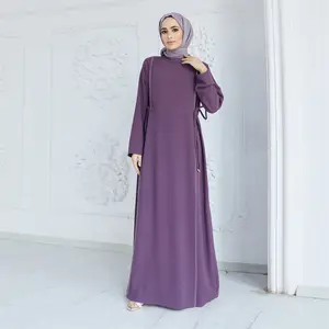 Yeni varış mütevazı islam giyim Robe elmas lüks Abayas payetli örgü müslüman kıyafetleri kadın Dubai Abaya