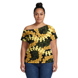 <span class=keywords><strong>เสื้อ</strong></span>ผู้หญิงแบบเปิดไหล่ข้างเดียวสำหรับฤดูร้อน <span class=keywords><strong>เสื้อ</strong></span>ฮาวายลำลองลายพิมพ์ Pua Kenikeni ลายชนเผ่าโพลีนีเซียน <span class=keywords><strong>เสื้อ</strong></span>ยืดชายหาดเซ็กซี่ - Product Image 6