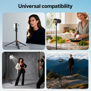 Trépied portable réglable Vrig Tp-32 de 65 pouces avec vis de 1/4 de pouce et installation téléphonique, tête sphérique à 360 degrés en aluminium - Product Image 4
