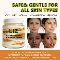 Crème Éclaircissante Visage et Corps pour Peaux Noires et Claires, Hydratant Sans Cruauté Animale, Lotion Éclaircissante Effet Perle