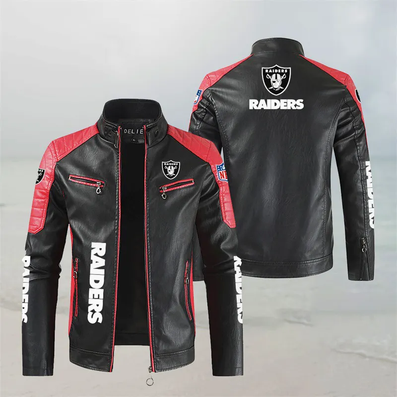 2023 American Football Team Outdoor Windproof Clothes Men Zip leather Jacket