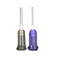 Embouts d'aiguilles de distribution 14G-30G, rivets en aluminium, canules en acier inoxydable, buses à moyeu fileté en plastique pour valve de seringue 1/2 pouce