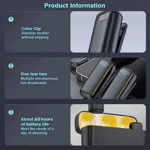 2025 Sản Phẩm Mới Xách Tay <span class=keywords><strong>Mini</strong></span> Micro Không Dây Podcast Micro Ghi Âm Không Dây Cho Điện Thoại - Product Image 2