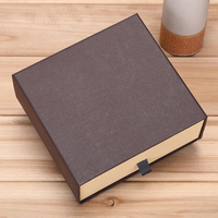 Emballage en papier de carton rigide à couvercle coulissant de luxe personnalisé petit tiroir boîte cadeau pour bijoux cosmétiques logo personnalisé