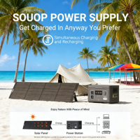 Station d'alimentation portable 10 kWh 20 kWh LiFePO4 Panneau solaire Onde sinusoïdale pure Étanche 220V Lampe de poche Démarreur de voiture Compresseur d'air