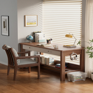 Wood <b>Study</b> <b>Desk</b> with Bookshelf Storage for Kids Bedroom Home Office Furniture Set - Product Image 2