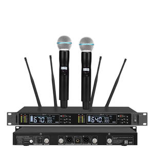 P830J Micrófono inalámbrico profesional de largo alcance Rendimiento en el escenario True Diversity Ktv Sistema de sonido Audio <span class=keywords><strong>Caraoke</strong></span> Song Machine - Product Image 4