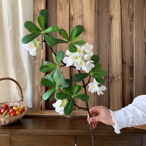 Flores Artificiales de Pittosporum Tobira de Muyu Chronicles, Ramas Individuales de Seda Blanca y Rosa, Decoración para el Hogar y la Oficina, Impresión 3D - Product Image 4