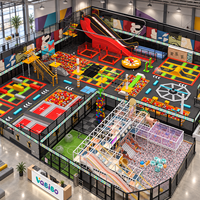 Vabibo Équipement de parc de trampolines intérieur clé en main TP181 avec fosse à mousse pour saut libre, Dodgeball, Basketball, pour enfants, FEC, 100-500 kg, thème personnalisé