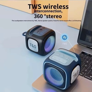 Enceinte Cube TG359 avec lumière LED RVB, support de téléphone portable exquis, enceinte sans fil mini BT5.3 légère - Product Image 2