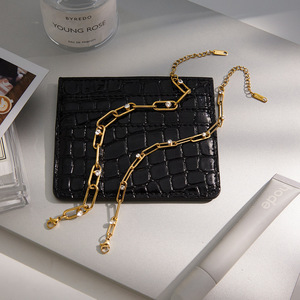 批发廉价不锈钢手链 18K 镀金锆石链 不规则可叠戴 适合优雅女士首饰 - Product Image 5