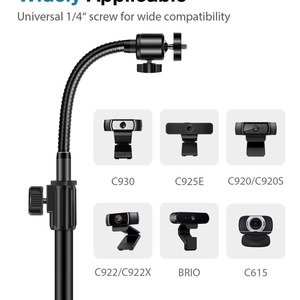 Soporte de Escritorio para Cámara Web con Cabezal de Bola de 1/4'', Flexible y Ajustable, para <span class=keywords><strong>GoPro</strong></span>, Insta360, DJI, Transmisión en Vivo y Vlogging - Product Image 3