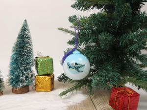 Decorazione Natalizia Personalizzata Dipinta a Mano, Mini Sfera con <span class=keywords><strong>Disegno</strong></span> Interno, Ornamento Personalizzato per Feste - Product Image 3