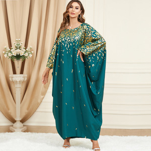 Abiti da donna Maxi Abaya Casual a manica a pipistrello Kimono abito lungo musulmano Dubai Turkey Kaftan <span class=keywords><strong>abbigliamento</strong></span> islamico - Product Image 3
