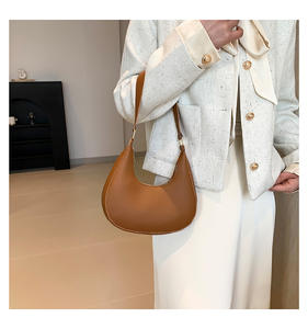 Designer alla moda <span class=keywords><strong>Luna</strong></span> borsa sotto il braccio borsetta piccola mezzaluna da donna in pelle - Product Image 6