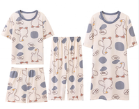 Nouveaux pyjamas pour femmes tendance, vêtements décontractés pour la maison, imprimés adorables, multi-styles pour l'été, 4 ensembles de tissus tricotés, approvisionnement ODM