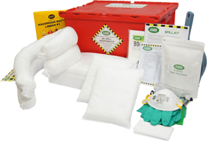 Kit anti-déversement d'hydrocarbures robuste SABER 45 litres avec conteneur robuste pour sites difficiles et interventions en extérieur - Product Image 3