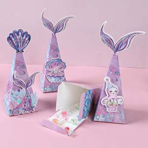 Cajas <span class=keywords><strong>de</strong></span> dulces triangulares <span class=keywords><strong>de</strong></span> sirena, 6 uds., cajas <span class=keywords><strong>de</strong></span> dulces <span class=keywords><strong>de</strong></span> papel DIY <span class=keywords><strong>para</strong></span> niñas, decoraciones <span class=keywords><strong>para</strong></span> fiestas, regalos <span class=keywords><strong>para</strong></span> <span class=keywords><strong>regalar</strong></span>, novedades <span class=keywords><strong>para</strong></span> fiestas - Product Image 6
