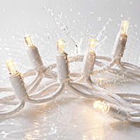Guirlande lumineuse LED extérieure étanche 100 LED blanc chaud, rideau de lumières pour arbre, 220V IP65 3.2M, non connectable, pour patio, mariage, Noël