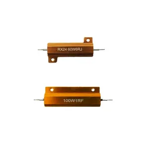 100W 1Rf Aluminium Gold Resistor Power Wirewound Resistor Dynamic Braking Resistor