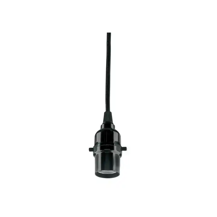 VOLTECK 6-Pack Lamp Holders with 4m Cable E27 Ceiling Rose Style Metal Plastic Copper Base Screw Type