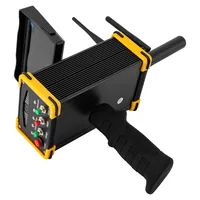 Détecteur de métaux 3D Treasure Hunter longue portée pour la recherche d'or, d'argent, de pierres précieuses et de diamants avec écran LCD noir/jaune