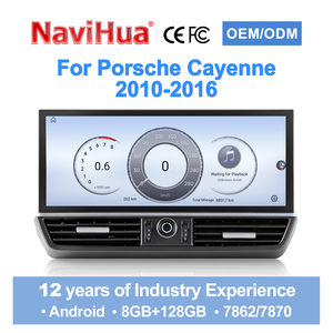 Navihua ชุดอัพเกรดใหม่สำหรับ Porsche Cayenne ปี 2010-2016 อัพเกรดเป็นรุ่นปี 2018 หน้าจอ 12.3 นิ้ว วิทยุติดรถยนต์ระบบ Android พร้อม GPS DSP มัลติมีเดีย และ Carplay - Product Image 1