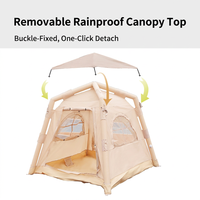 Tente pneumatique portable pliable à double couche, abri de camping imperméable, 4,6 m², sans installation, tente de nuit en plein air