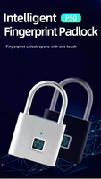 Schwarz Silber USB wiederauf lad bares Türschloss Keyless Fingerprint Smart Vorhänge schloss Quick Unlock Zink legierung Metall Selbst entwickelnder Chip