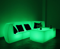 Fauteuil Gonflable LED RGB Rechargeable – Mobilier Lumineux Modulaire Moderne Écologique pour Événements Extérieurs, Jardin, Patio, Bar à Domicile