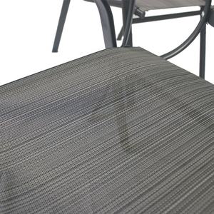 Mobilier de jardin <span class=keywords><strong>bistro</strong></span> moderne 6 pièces en verre trempé avec parasol pour patio, cour et appartement. - Product Image 3