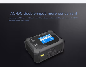 เครื่องชาร์จสมาร์ทบาลานซ์ 4 ช่อง AC 100W DC 200W เครื่องชาร์จแบตเตอรี่ลิโป้ มัลติพอร์ต RC สำหรับโดรน FPV รุ่น RC - Product Image 3