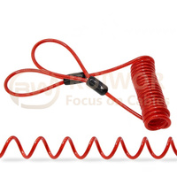 RW0301 RuiWor ressort rétractable rappel d'avertissement corde vélo câble serrure casque antivol fil d'acier serrure