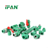 Raccords de plomberie PPR verts sur mesure IFAN, 20-110 mm, raccords de plomberie PPR à souder