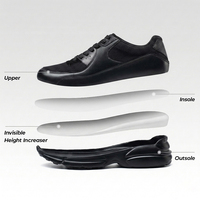Sneakers da uomo con rialzo interno, traspiranti in mesh, casual, per aumentare l'altezza di 8 cm/3,15 pollici