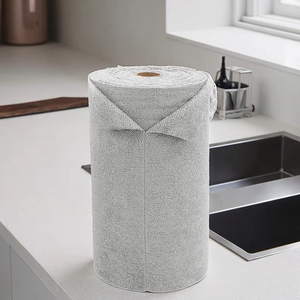 Lingettes en microfibre de qualité supérieure, sans peluches, lot économique réutilisable de 20 lingettes roses en rouleau pour le nettoyage - Product Image 2