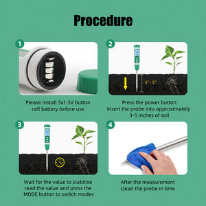 Penguji suhu kadar air EC tanah akurat | Pengukur konduktivitas tanah profesional untuk pertanian - Product Image 5