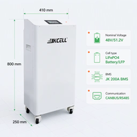 Kit de batterie DIY Jkcell V3 51.2V 314Ah Lifepo4 avec certification CE, aérosol d'extinction d'incendie, CANBUS/RS485 pour 16kWh solaire/électrique