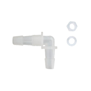 Plastic Elbow Connector 4mm G38 Threaded For Tube Assembly With <b>Washer</b> And Nut - Product Image 1