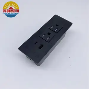 Soket Daya Furnitur Tertanam ETL / UL Amerika, Soket Daya Pengisian Daya Cepat Identifikasi Cerdas USB Tipe-c PD,