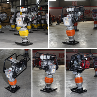 Compacteur vibrant à essence ZUJI HCD 100 pour moteur GX160, 5,5 CV, 100 kg, garantie 1 an, fabriqué au Henan, machine de compactage du sol