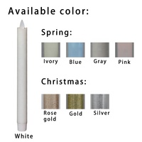 Vente en gros Mèche dansante en cire blanche Bougie conique à LED à batterie électrique scintillante sans flamme