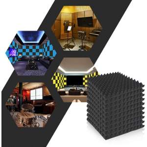 แผ่นโฟมอะคูสติกแผ่นโฟมเก็บเสียงสำหรับผนังเพดานแผ่นโฟมดูดซับเสียงสำหรับห้องนั่งเล่นสำนักงานบ้าน - Product Image 2