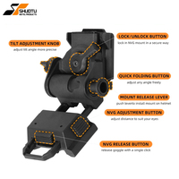 Support de montage tactique Shuotu L4G24 NVG en aluminium CNC réglable pour casque, adaptateur pour lunettes de vision nocturne PVS-15 PVS-18 GPNVG-18