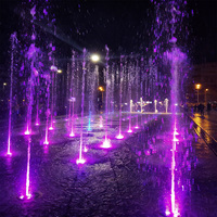 Fontaine musicale dansante extérieure moderne de luxe personnalisée DEWY en acier inoxydable pour la décoration de sites touristiques