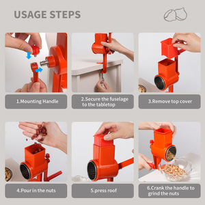 Molinillo de frutos secos doméstico con manivela para <span class=keywords><strong>Amazon</strong></span>, trituradora Manual de nueces transfronteriza para nueces, cacahuetes, aluminio duradero PP - Product Image 4