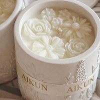 Vela Aromática AIKUN para Dormitorio o Spa, con Cera de Soya, Fragancia Relajante, en Frasco de Cerámica, para Tiendas de Regalos, Venta al Por Mayor, ODM