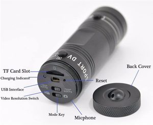 Xe đạp Mũ bảo hiểm máy ảnh Độ rộng xem thể thao DV Full HD 1080p 30m không thấm nước 12MP hành động máy ảnh cho xe máy - Product Image 6