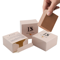 Cajas de jabón con logotipo impreso personalizado con ventana Embalaje de papel de cartón portátil para billetera de pestañas Cajas de cosméticos personalizadas MOQ bajo
