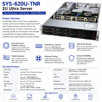 Serveur Ultra 2U Supermicro SYS-620U-TNR, double processeur Intel Xeon, 12 baies NVMe SAS SATA, DDR4, PCIe 4.0, GPU, HPC, serveur de centre de données d'entreprise